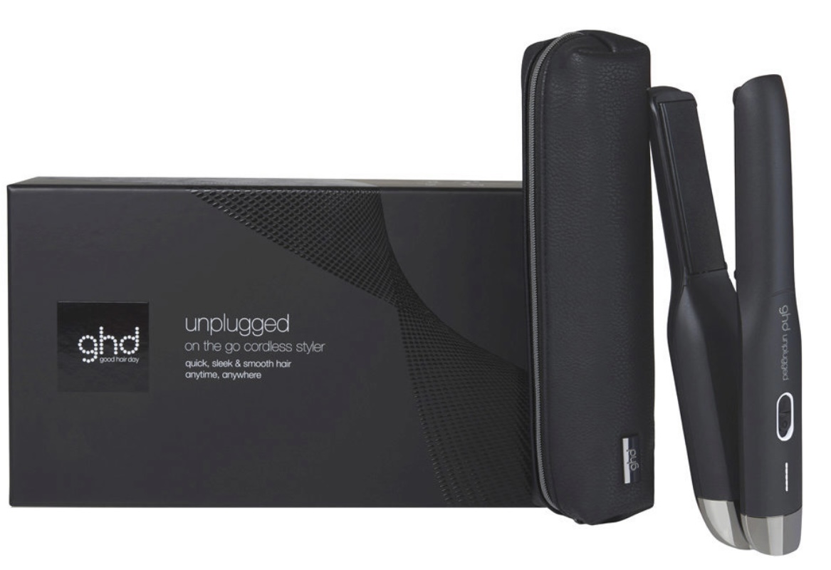 GHD PLANCHA UNPLUGGED SIN CABLE NEGRA+FUNDA - €299.00 : Productos